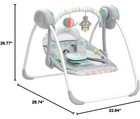 Bright Starts Whimsical Wild Compact Portable Automatic 6 Speed Baby Swing