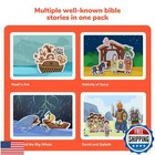 Chefan 4 Pack Felt Board Bible Stories Set  Flannel Board Stories Include Noa