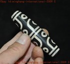 3 2 old Tibetan Buddhism Agate Carved Dzi Prayer Bead Pray Bless Amulet Pendant