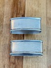 2 Antique Webster Sterling Silver 1 Oz Oval Oblong Napkin Rings Nice No Mono