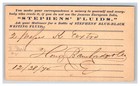 1875 Postal Card Fancy Cancel New York  Stephens Fluids Writing Inks  Postcard