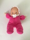 Lovey Security Plush Baby Doll With Removable Pacifier Pink   White