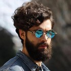 Men Women Vintage Gothic Steampunk Glasses Retro Round Hd Polarized Sunglasses