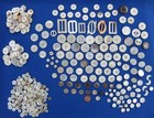 Vintage Mother Of Pearl Button 375 Lot - Carved Mop Abalone - 1 Pound All Sizes