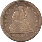 1849 Seated Liberty Quarter - Pcgs Genuine Cleaned-vf Detail  No Cleaning 