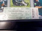2017 Nfc Championship Game Eagles Vs  Vikings Row 1 Ticket Stub And Picture