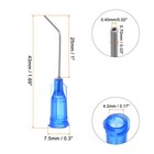 60pcs Blunt Tip Dispensing Needles 22g 1  Bent Needle With Luer Blue