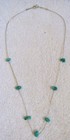 Vintage Navajo Indian Sterling Silver Beads   Turquoise Stone Nuggets Necklace