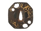 Tsuba Akita Shoami Chagama Ring Clear Tooth Genji Kuruma Tsuba  k2713
