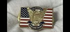 California Highway Patrol Hard Enamel Pin  1 Inch X 75 Inch American Flag Design
