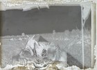 Antique Glass Plate Negative  Team Of Horses On Dirt Road Through Fields
