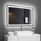 48  W X 36  H Frameless Bathroom Vanity Mirror Crystal Led Backlit Mirror Makeup
