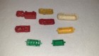 1950 s Mini Hard Plastic Toy Cars Trolley Trains Tow Trucks Lot Of 8 Vintage
