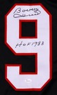 Bobby Hull Signed Black Chicago Blackhawks Jersey Inscribed  hof 1983   jsa Coa 