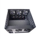 Open Air Mining Rig Case W  10 Fans For Atx Psu 6u 6 Graphics Card Miner Holder