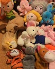 Vintage Mixed Lot 35 Miniature Small Felt Plush Flocked Animal Toys 