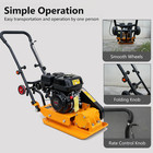 Honda Gx160 5 5hp Plate Compactor C60 Gas Vibratory Tamper Soil Paving Wheels
