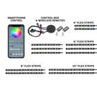 Ledglow 12pc Bluetooth Million Color Led Motorcycle Neon Accent Light Kit W App