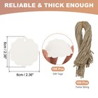 100pcs White Price Tags With Twine String  2 36 X 2 36 Inch Round Gift Tags