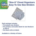 Baby Buddy Infant-8yrs Boy Girl Toddler Closet Clothes Size Organizer Labels Nip
