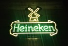 Vintage Heineken Beer Windmill Logo Lighted Sign 22 X  17 5 Neonized Neon Look