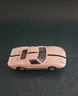 Vintage Aurora Tjet Ford Gt Cream  White Black Stripe Slot Car - Running