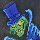 Disney Haunted Mansion Hatbox Ghost Tin Metal Sign 8x12 Halloween Decor Nip