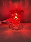 Vintage Style Red Glass Electric Accent Lamp Night Light W  Inline Switch
