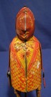 Rare Vtg Antique Tin Litho Wind Up Toy On Round Base Man Figure Walking Germany 