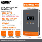 100a Mppt Solar Charge Controller Battery Regulator 12v 24v 36v 48v Parallel 12x