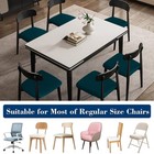 8pcs Dining Room Solid Chair Seat Covers Stretch Spandex Chair Seat Slipcovers
