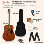 Fender Cd-60s Solid Top Dreadnought Acoustic Guitar - All Mahogany W  Gig Bag