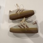 Adidas Gazelle Women s Low Top Beige Suede Lace-up Sneakers Gum Rubber Sole7 5