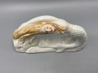 Vtg Mermaid Woman Aquarium Fish Tank Decor Figurine Porcelain Ceramic Old Japan