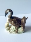 Vintage Ceramic Goose   Goslings Figurine 6    Farmhouse Cottagecore Bird Decor