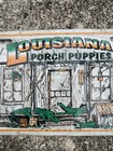 Vintage Louisiana Porch Puppies Novelty Collectible License Plate Collectible