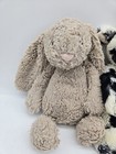 Jellycat 12  Bashful Bunny Cow Black Cream Dog Plush Stuffed Animal Lot Of 4