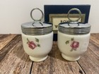 Set Of 2 Vintage Royal Worcester Bournemouth Floral Porcelain Egg Coddler Cups