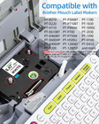 Tz-231 Tze-231 Pt-d210 5pk For Brother P-touch 12mm Label Maker Tape White 1 2 