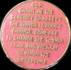 13 Year Aa Medallion Pink Gold Plated Alcoholics Anonymous Sobriety Chip Coin 