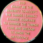 3 Year Aa Medallion Pink Gold Plated Alcoholics Anonymous Sobriety Chip Coin Iii