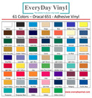 10 Roll-12 x5  Oracal 651-shiny-adhesive Backed Vinyl-craft-hobby-sign Cutters