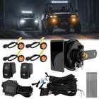 Sxs Utv Turn Signal Street Legal Kit With Hazard Horn Amber Led Blinkers Switch