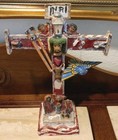 Antique Mexican Spanish 13  Colonial Cross Crucifix  19th C  Religious Folk Art 