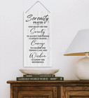 Serenity Prayer Sign  Printed Wood Plaque Sign Wall Hanging  Christian Decor Woo