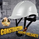 Construction Safety Helmet Abs Hard Hat Adjustable Ventilation System Hardhats