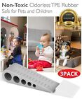 3x All Floor Type Heavy Duty Large Wide Door Stopper Wedge Safe Non-toxic Rubber