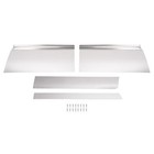For Kenworth T680 Silvery Front Upper  Lower Kick Plate Pair 304 Stainless Steel