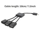 3 In 1 Micro Usb Otg Usb Hub Adapter Cable