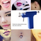 Professional Diy Ear Piercing Gun Body Nose Navel Tool Kit Jewelry With 98 Studs